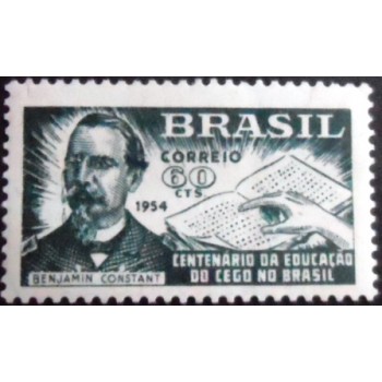 Imagem do selo postal de 1954 Benjamin Constant M