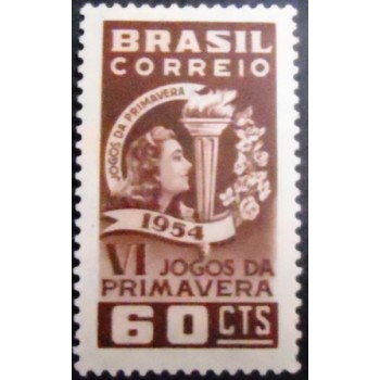 Imagem do selo postal de 1954 6º Jogos da Primavera M