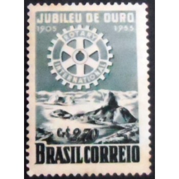 Imagem do selo postal de 1955 Aniversário Rotary Club N