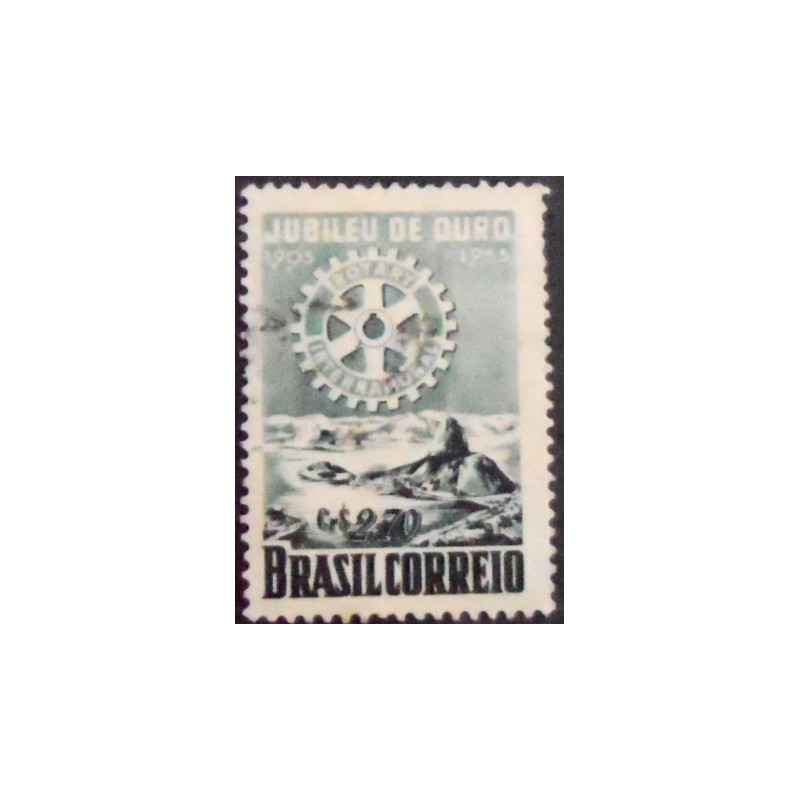 Imagem similar à do selo postal de 1955 Aniversário Rotary Club U