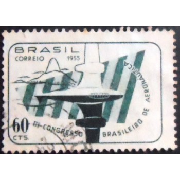 Imagem similar à do selo postal do Brasil de 1955 3º Congresso Aeronáutica U