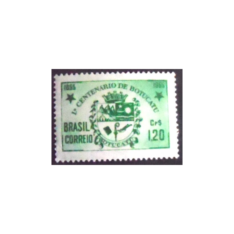 Imagem do selo postal do Brasil de 1955 Centenário de Botucatu 1,20 M