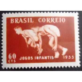 Imagem do selo postal de 1955 5º Jogos Infantis N