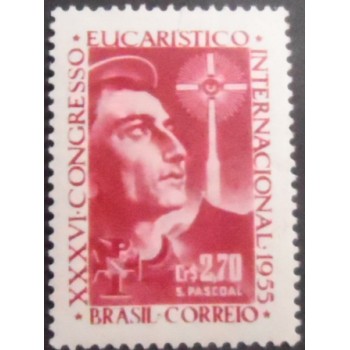 Imagem do selo postal do Brasil de 1955 Crucifixo M