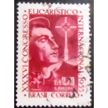 Imagem similar à do selo postal do Brasil de 1955 Crucifixo U