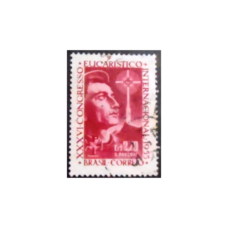 Imagem similar à do selo postal do Brasil de 1955 Crucifixo U