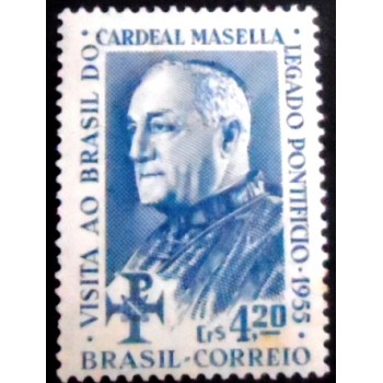 Imagem do selo postal do Brasil de 1955 Cardeal Masella M