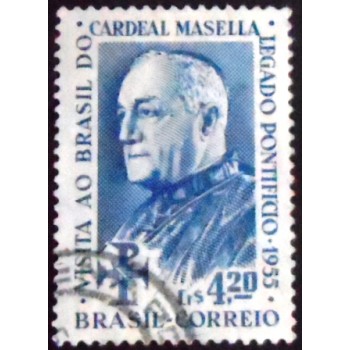 Imagem similar à do selo postal do Brasil de 1955 Cardeal Masella U