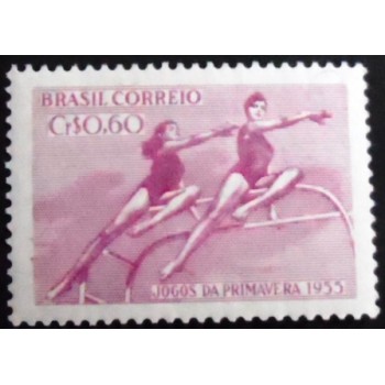 Imagem do selo postal do Brasil de 1955 - Jogos da Primavera N