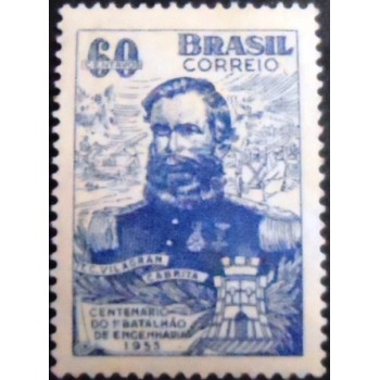 Selo postal do Brasil de 1955 General Cabrita N