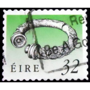 Imagem do selo postal do Eire de 1991 Broighter Collar