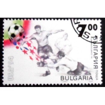 Imagem do selo postal da Bulgária de 1994 World Football Championship USA 94