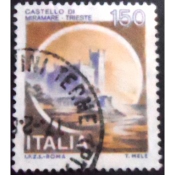 Imagem do selo postal da Itália de 1980 Trieste