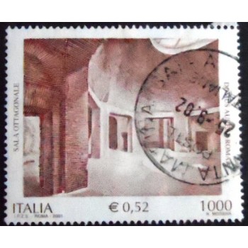 Imagem do selo postal da Itália de 2001 Octagonal Hall