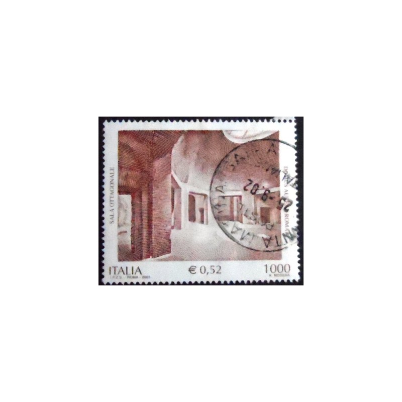 Imagem do selo postal da Itália de 2001 Octagonal Hall