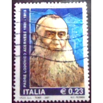 Imagem do selo postal da Itália de 2007 Lodovico Acernese