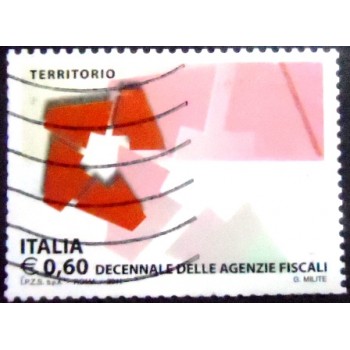 Imagem do selo postal da Itália de 2011 Tax Agencies Territory