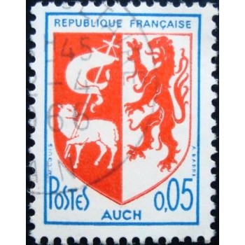 Imagem similar à do selo postal da França de 1966 Auch