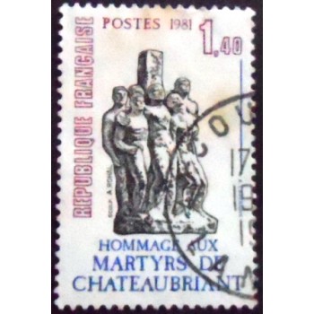 Imagem do selo postal da França de 1981 Martyrs of Chateaubriant
