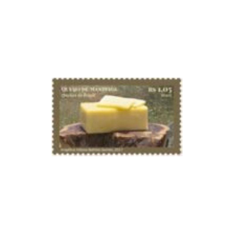 Imagem do elo postal do Brasil de 2021 Queijo de Manteiga M