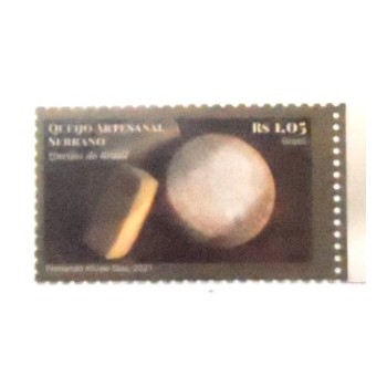 Imagem do selo postal do Brasil de 2021 Queijo Artesanal Serrano