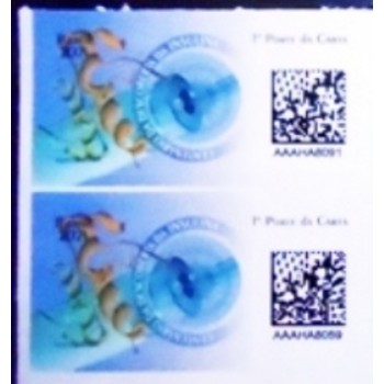 Imagem do par de selos postais do Brasil de 2021 - Insulina M