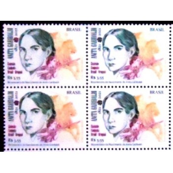 Imagem da quadra de selos postais do Brasil de 2021 Anita Garibaldi M