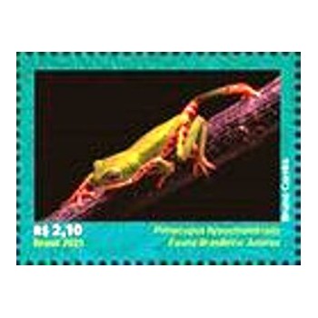 Imagem do Selo postal do Brasil de 2021 Pithecopus hypochondrialis
