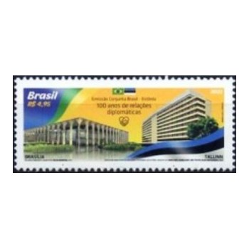 Imagem do Selo postal do Brasil de 2021 Brasil - Estônia