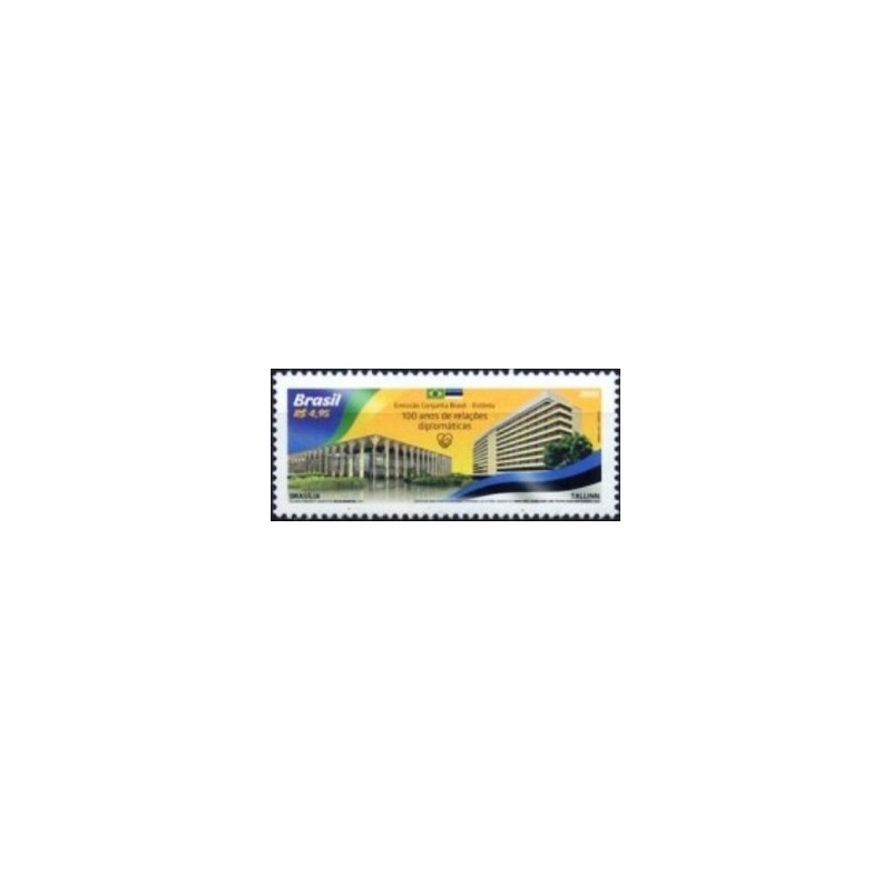 Imagem do Selo postal do Brasil de 2021 Brasil - Estônia