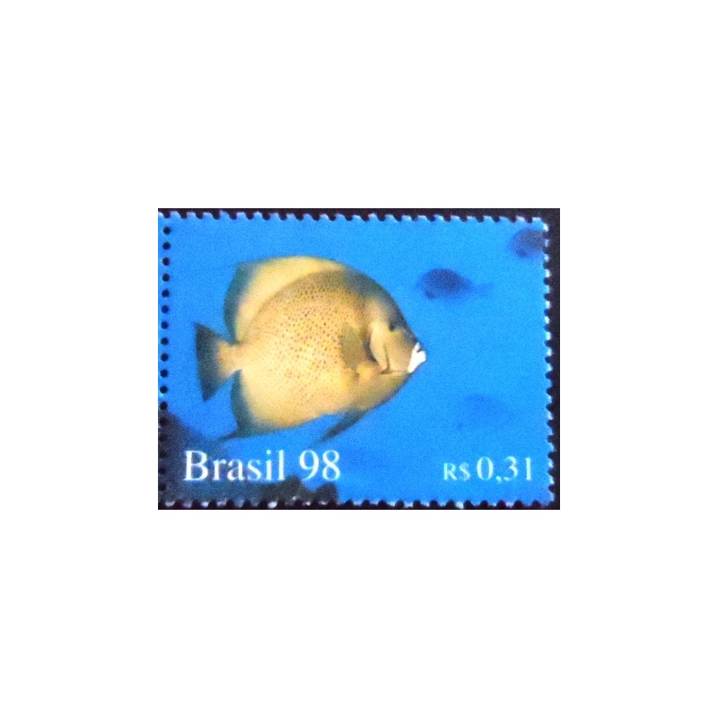 Imagem do selo postal do Brasil de 1998 Peixe Amarelo