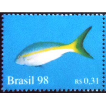 Imagem do selo postal do Brasil de 1998 Wrasse M