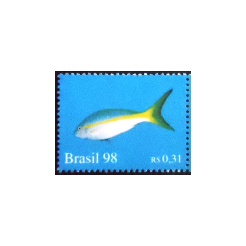 Imagem do selo postal do Brasil de 1998 Wrasse M