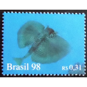 Imagem do selo postal do Brasil de 1998 Peixe Voador M