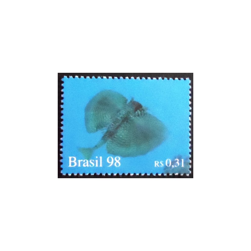 Imagem do selo postal do Brasil de 1998 Peixe Voador M