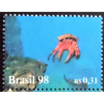 Imagem do selo postal do Brasil de 1998 Anêmona e Coral M