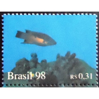 Imagem do selo postal do Brasil de 1998 Snapper M