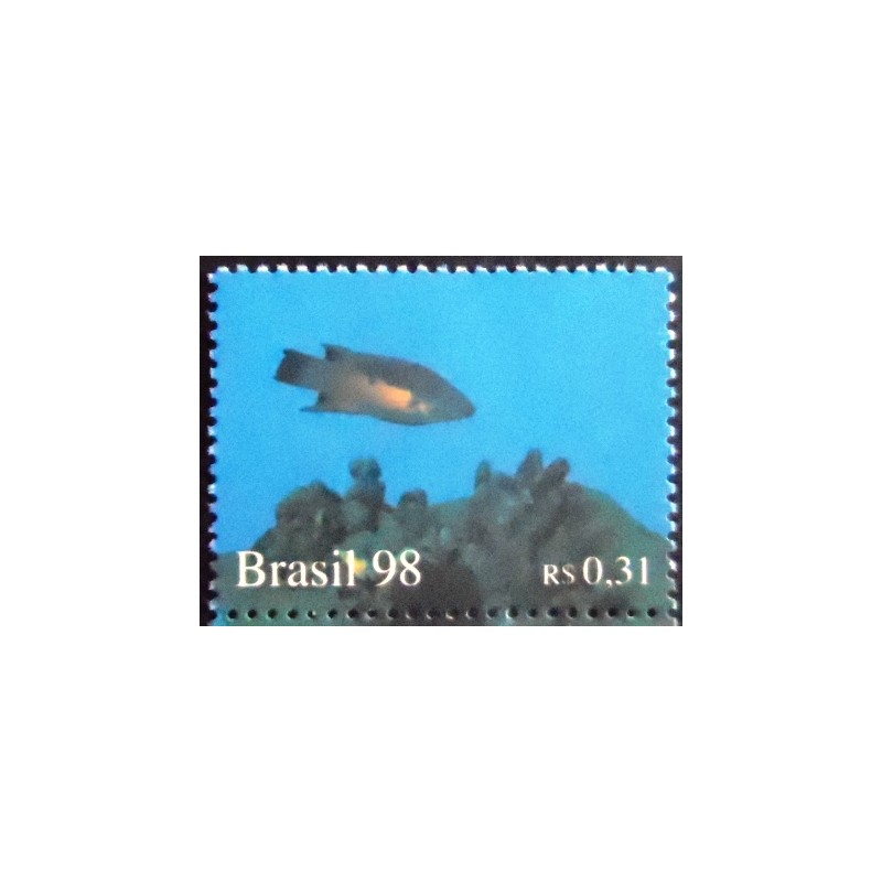 Imagem do selo postal do Brasil de 1998 Snapper M