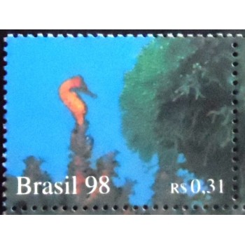 Imagem do selo postal do Brasil de 1998 Cavalo Marinho M