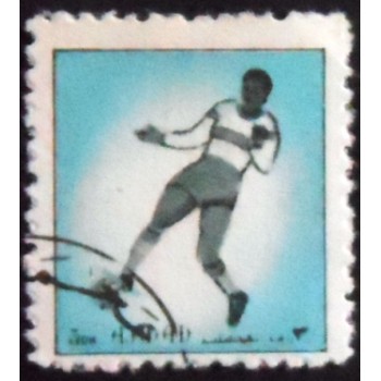 Imagem do selo postal do Ajman de 1972 Football