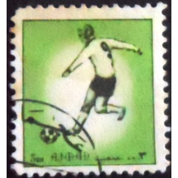 Imagem do selo postal do Ajman de 1972 Football players 4
