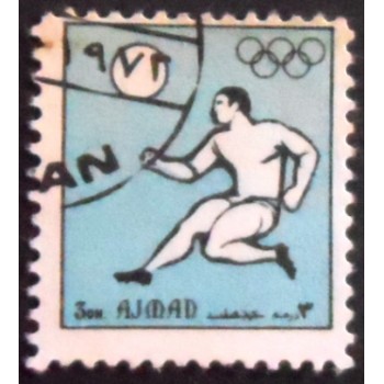 Imagem do selo postal do Ajman de 1972 Olympic Games