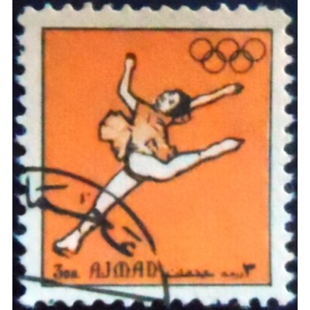 Imagem do selo postal do Ajman de 1972 Olympic Games 2