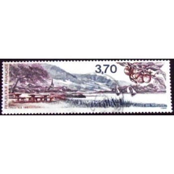 Imagem do selo postal da França de 1987 Meuse Hills