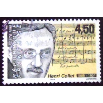 Imagem do selo da França de 1998 Henri Collet