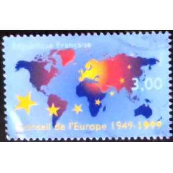 Imagem do selo da França de 1999 Council of Europe
