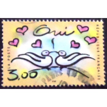 Imagem do selo da França de 1999 Yes