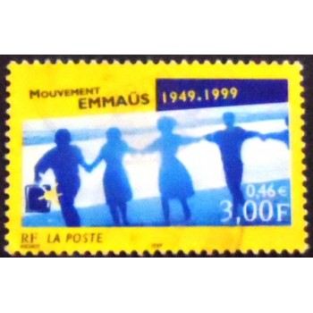 Imagem do selo da França de 1999 Emmaus Movement