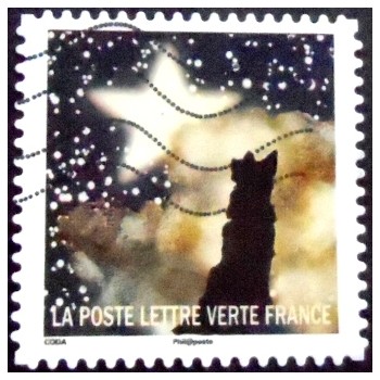 Imagem do selo da França de 2016 Wolf