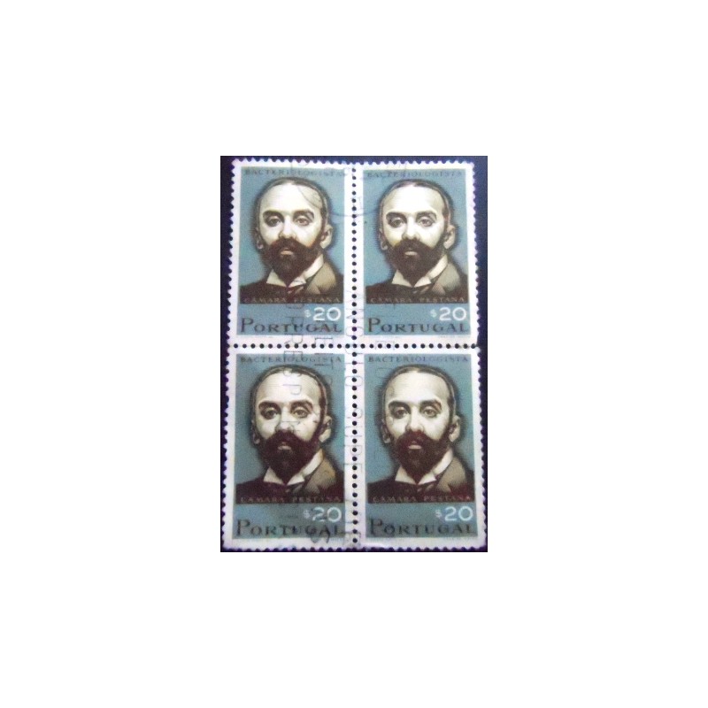Imagem da quadra de selos postais de Portugal de 1966 Câmara Pestana